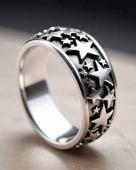 Celestia – Sterling Silver Starry Night Ring