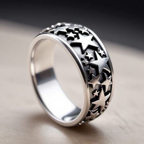 Celestia – Sterling Silver Starry Night Ring