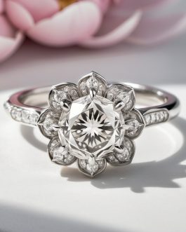 Florenza – Lotus Bloom CZ Ring