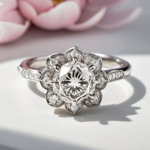 Florenza – Lotus Bloom CZ Ring